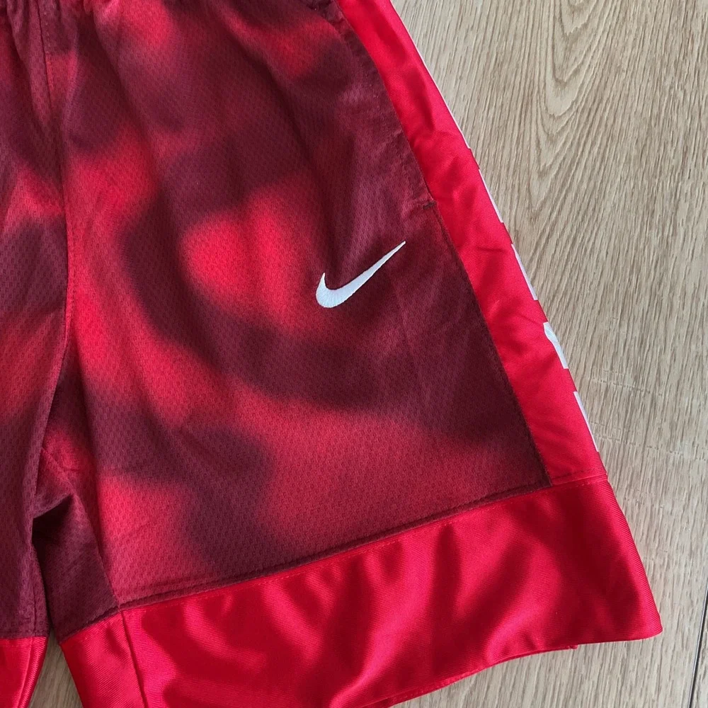 Nike Dri Fit Kids Basketball Loose Fit‎ Shorts Red Swoosh Athletic M